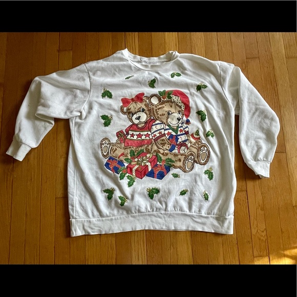 90s Vintage Teddy Bear Holiday Sweater - Picture 8 of 11